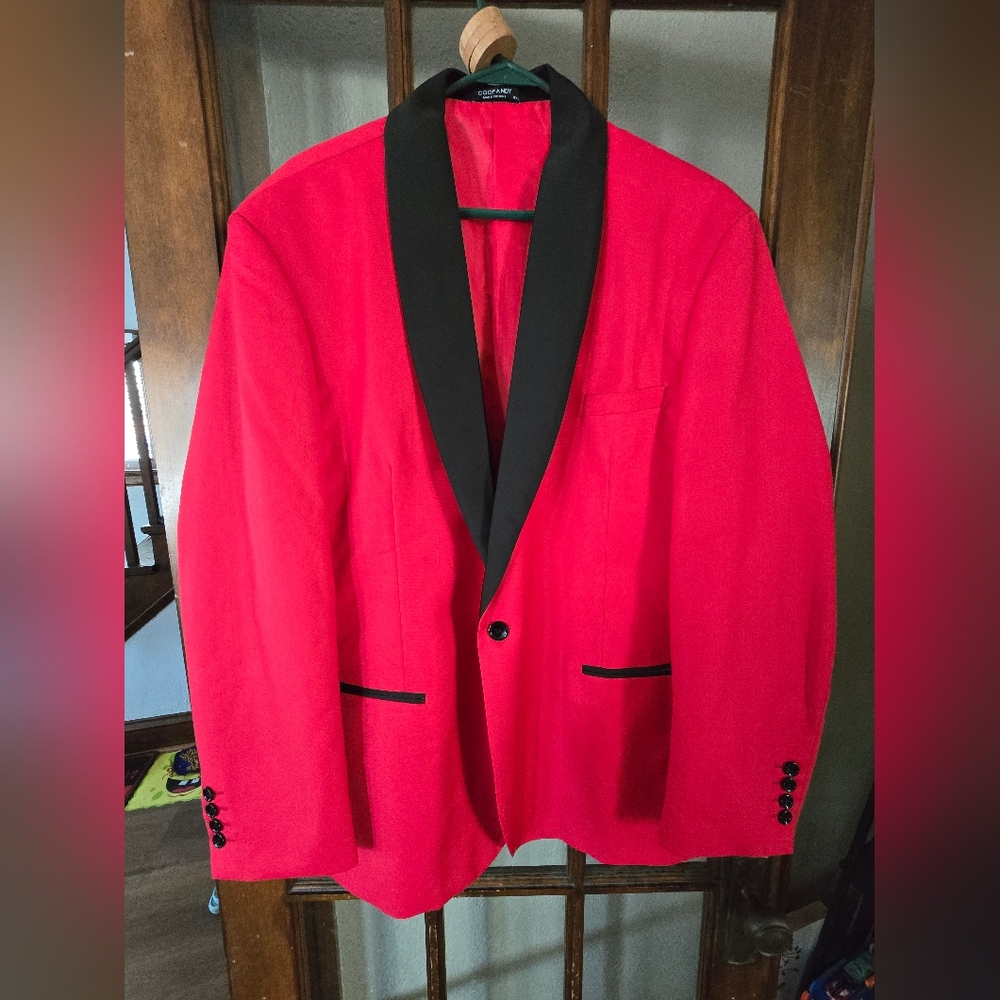 Men's 3xl red suit coat